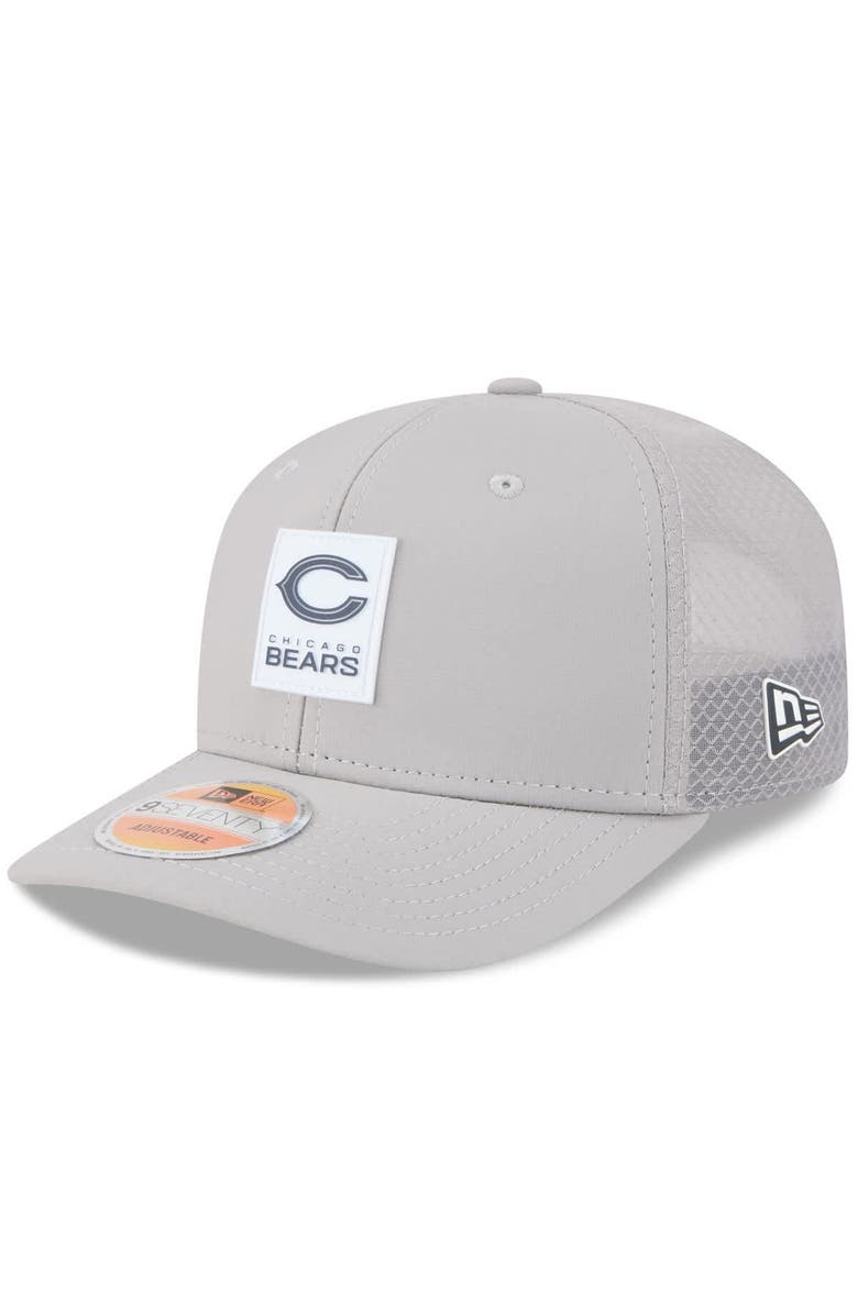 New Era Men's New Era Gray Chicago Bears 2025 Sideline  9SEVENTY Adjustable Trucker Hat, Main, color, 
