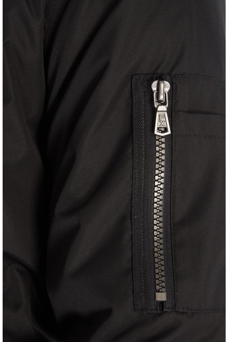 Zip Up Bomber Jacket, Alternate, color, BLACK
