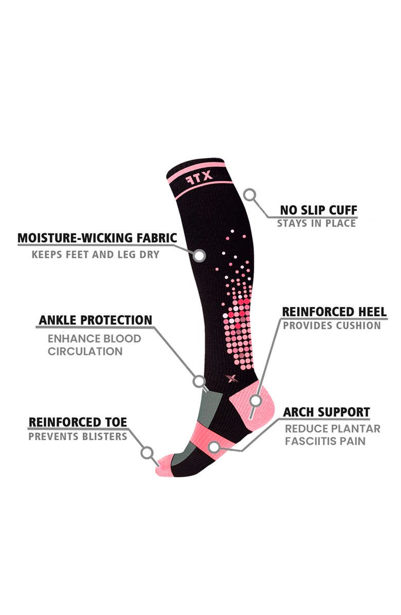 EXTREME FIT High Intensity Run Compression Socks, Alternate, color, Black Multi