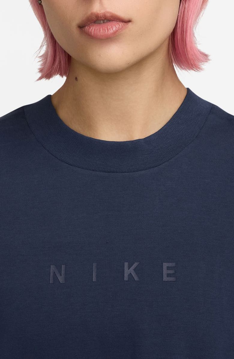 Nike Boxy Midweight Cotton T-Shirt, Alternate, color, Midnight Navy