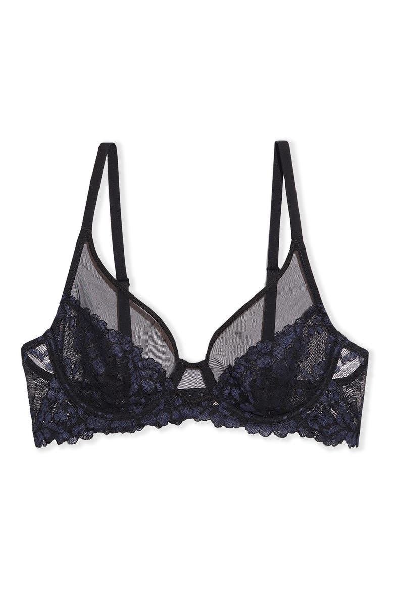 Danseuse Mesh Underwire Bra, Alternate, color, NIGHT BLUE