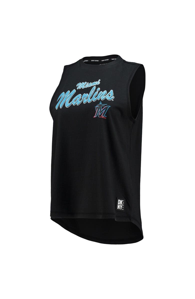 DKNY SPORT Women's DKNY Sport Black Miami Marlins Marcie Tank Top, Alternate, color, Black