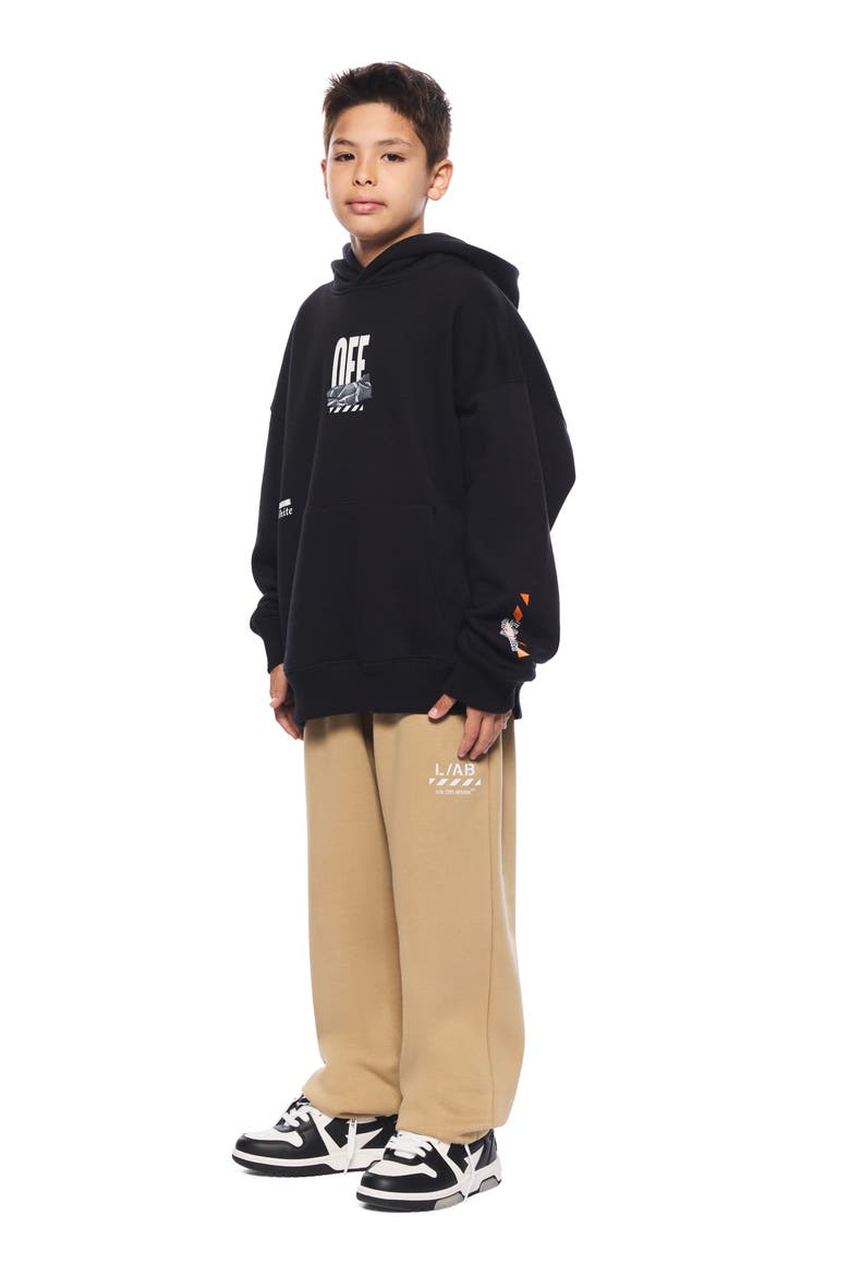 Kids' Active Duct Tape Graphic Hoodie, Alternate, color, BLACK