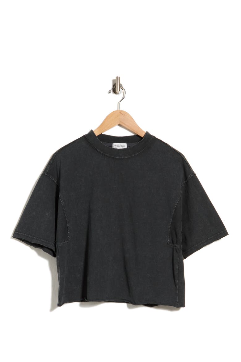 Maeve Washed Cotton T-Shirt, Alternate, color, PIRATE BLACK