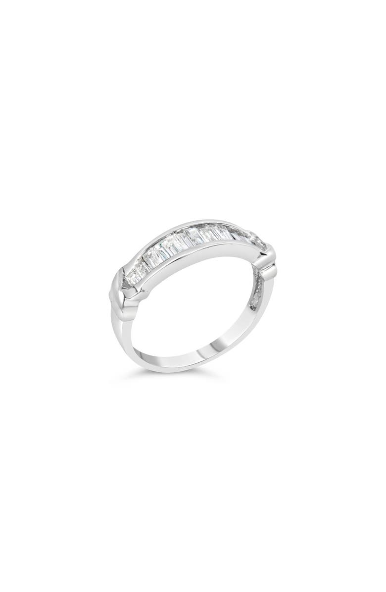 Haus of Brilliance .925 Sterling Silver 1/2 Ctw Baguette Cut Diamond Channel Set X-Station Wedding Ring, Alternate, color, Silver