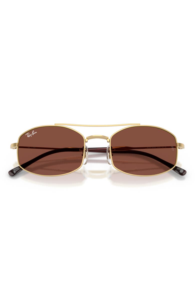 Ray-Ban 54mm Oval Sunglasses, Alternate, color, Arista / Red