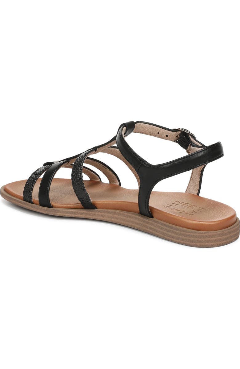 Naturalizer Julia Sandal, Alternate, color, Black Faux Raffia