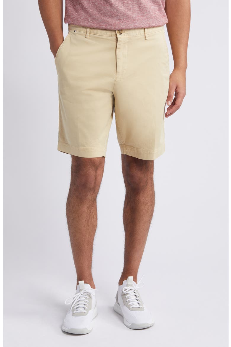 Slice Flat Front Shorts, Main, color, LIGHT BEIGE