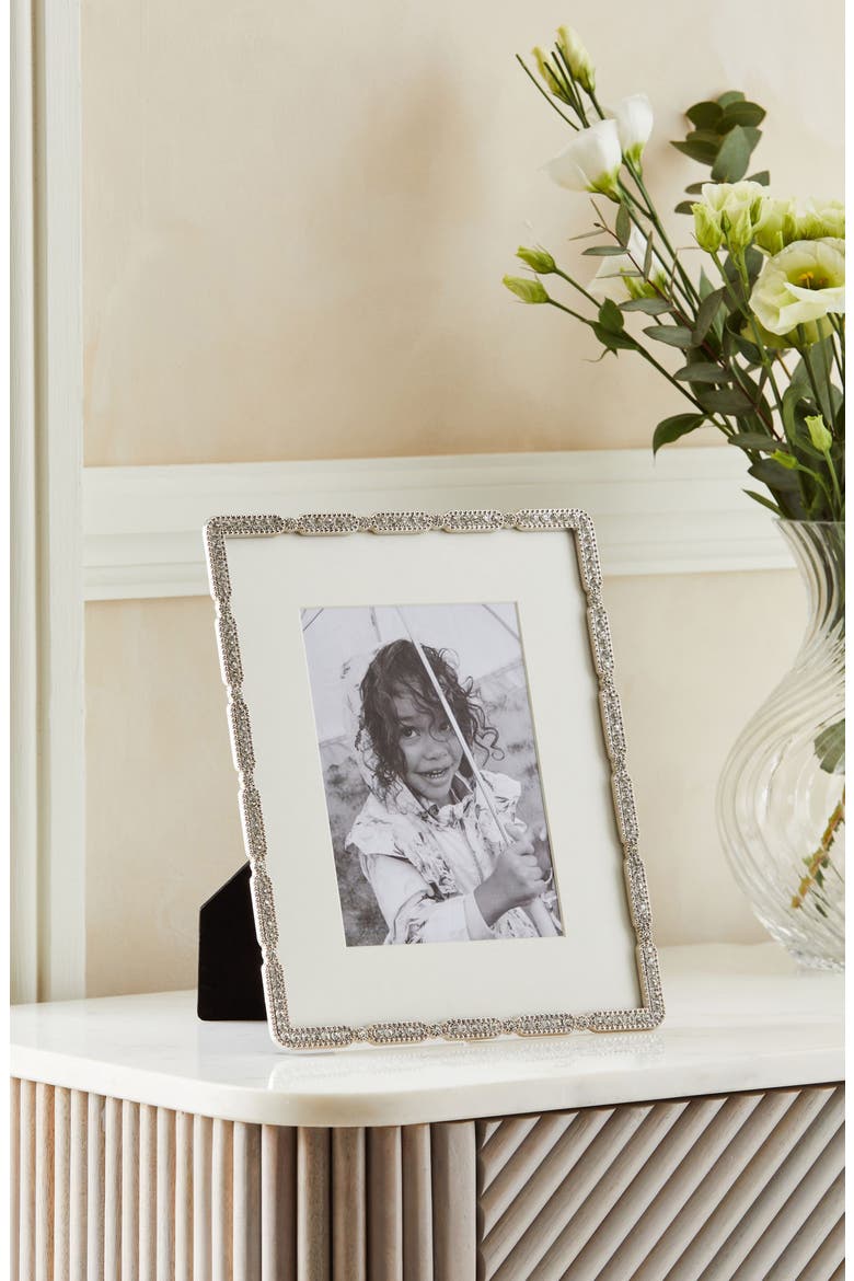 Embellished Bling Picture Frame, Alternate, color, SILVER
