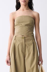 DELUC Louna Strapless Crop Top