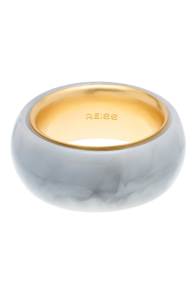 Ciara Curve Marble Bangle, Main, color, GOLD TONE/ GREY MARBLE
