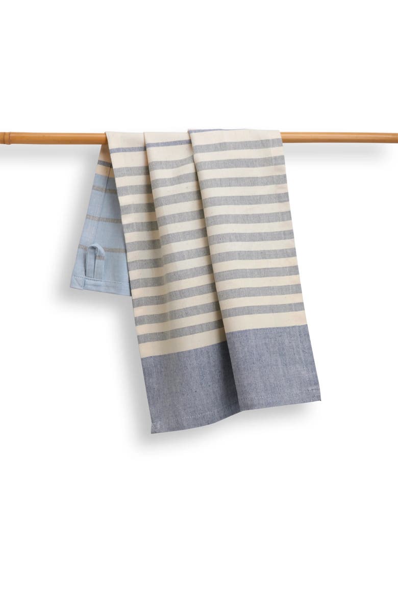 Verda Handwoven Kitchen Towels - Set of 2, Main, color, Blue Cheese