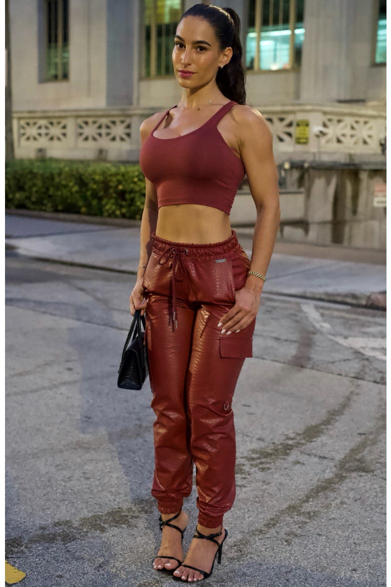 Sugar Tank Bra, Alternate, color, Brick Red