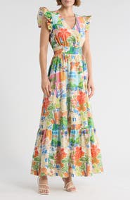 FLYING TOMATO Print Maxi Dress