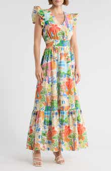 FLYING TOMATO Print Maxi Dress