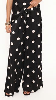 Petal & Pup Belinda Polka Dot Wide Leg Drawstring Pants
