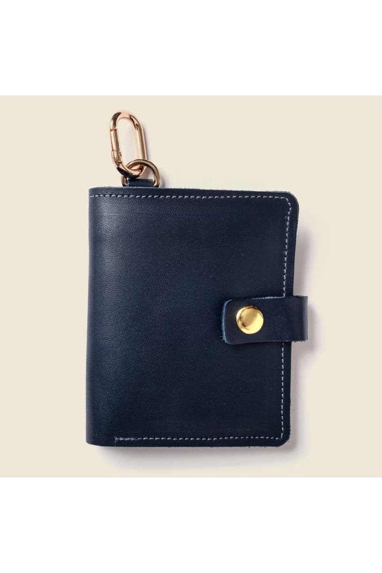 Wallet with Snap and Key Ring, Main, color, Navy