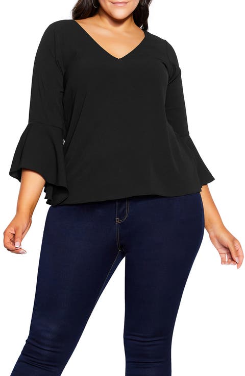 Bell Sleeve Top (Plus)