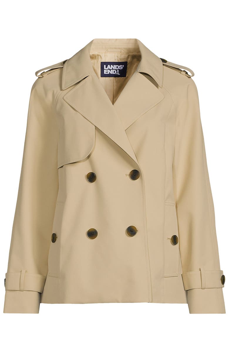Lands' End Trench Rain Jacket, Alternate, color, Champagne