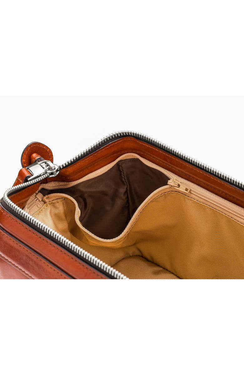 Bosca Leather Dopp Kit, Alternate, color, Amber