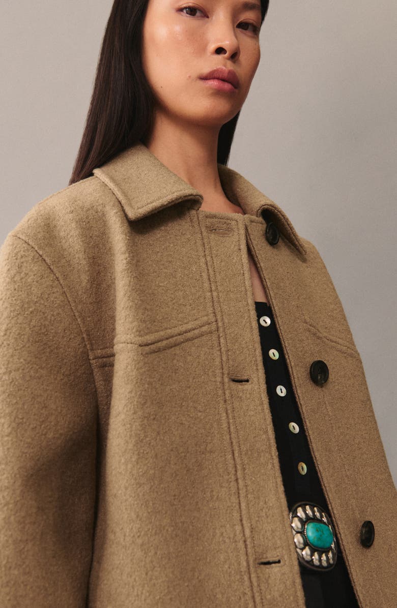 MANGO Oversize Wool Blend Coat, Alternate, color, 