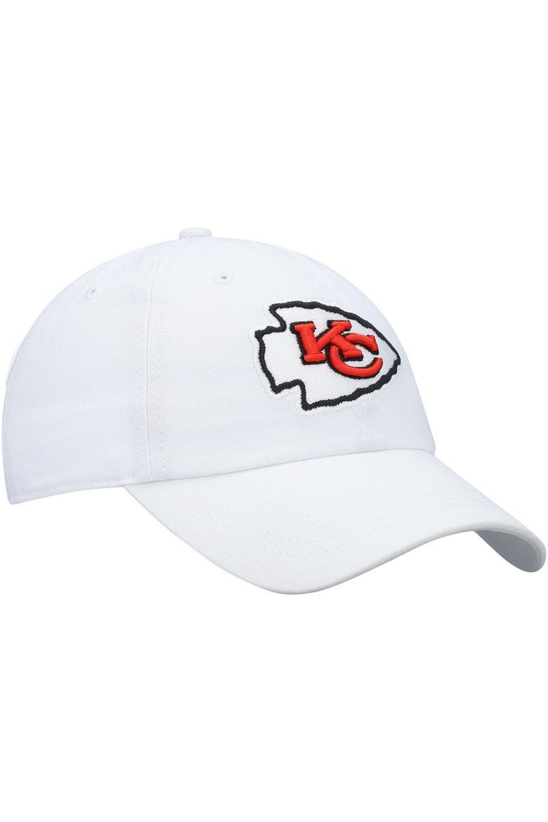 Women's '47 White Kansas City Chiefs Miata Clean Up Logo Adjustable Hat, Alternate, color, White