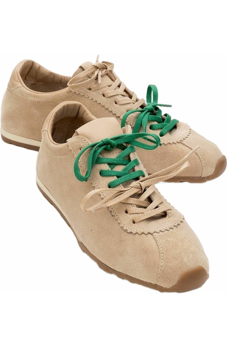 Forever & Always Shoes Crea Leather Sneakers, Main, color, Beige Suede Leather