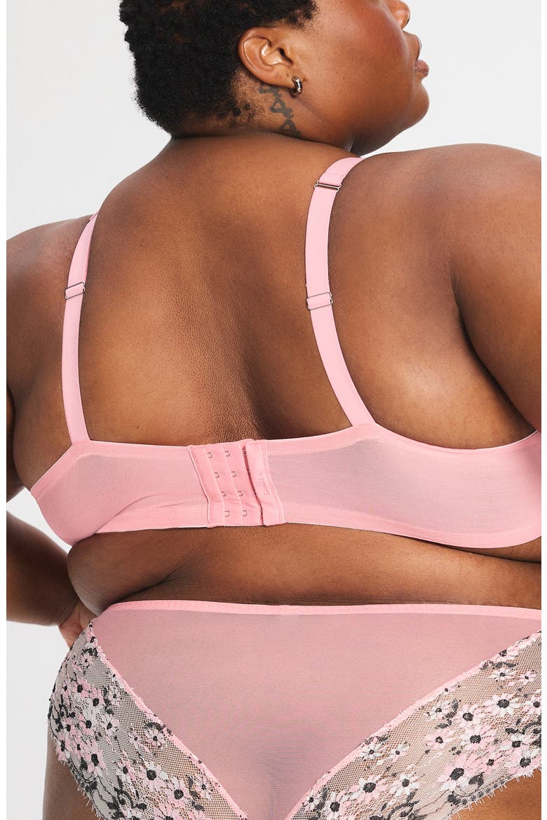 Daisy Darling Unlined Lace Balconette Bra, Alternate, color, GOOD PINK