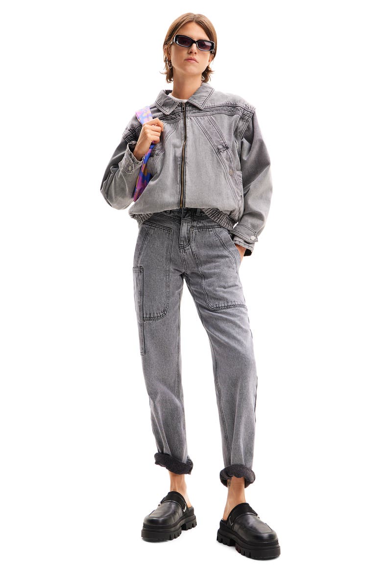 Denim Jacket, Alternate, color, GREY
