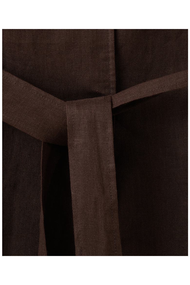 Belted Linen Jacket, Alternate, color, CHOCOLATE
