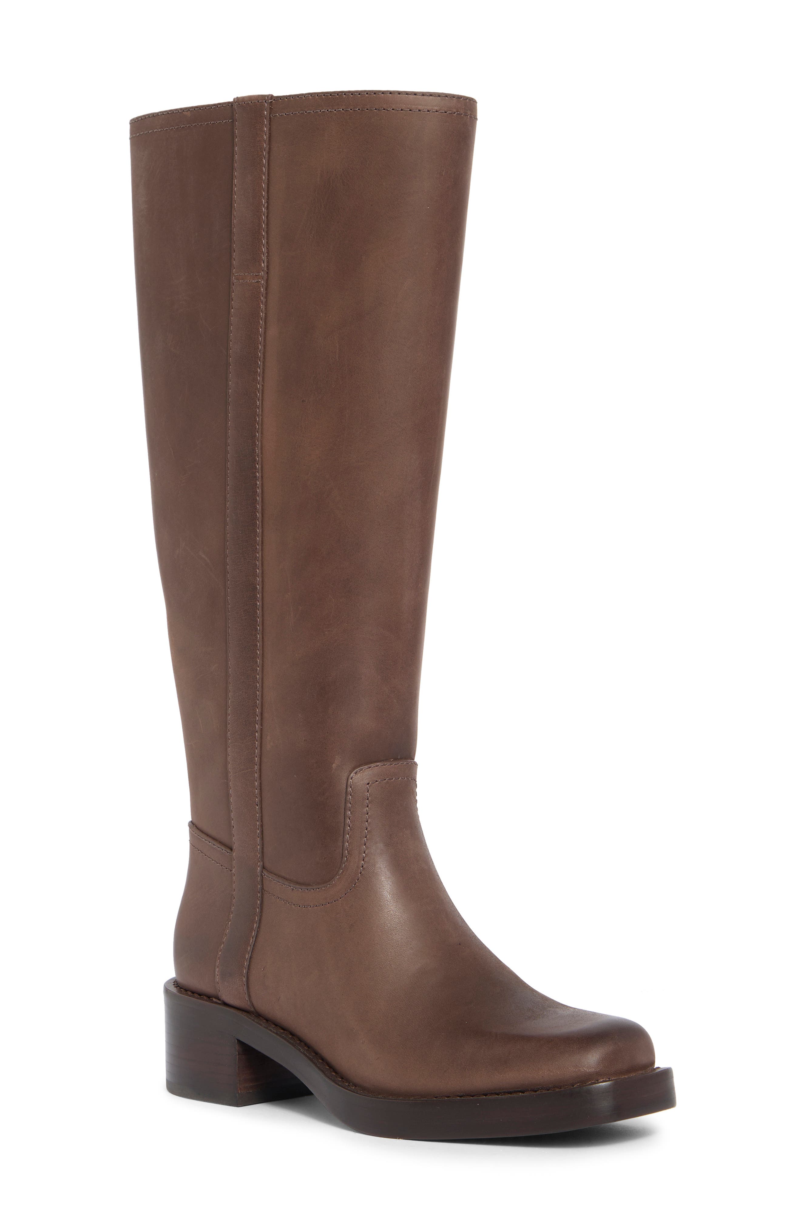 Frances Knee High Boot, Main, color, DISTRESSED BROWN