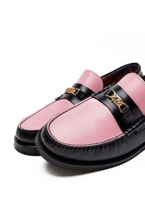 Naked Wolfe Roma Bit Loafer In Pink-snuff Leather