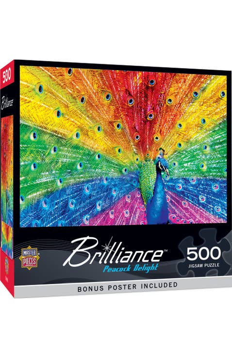 Peacock Delight 500 Piece Jigsaw Puzzle
