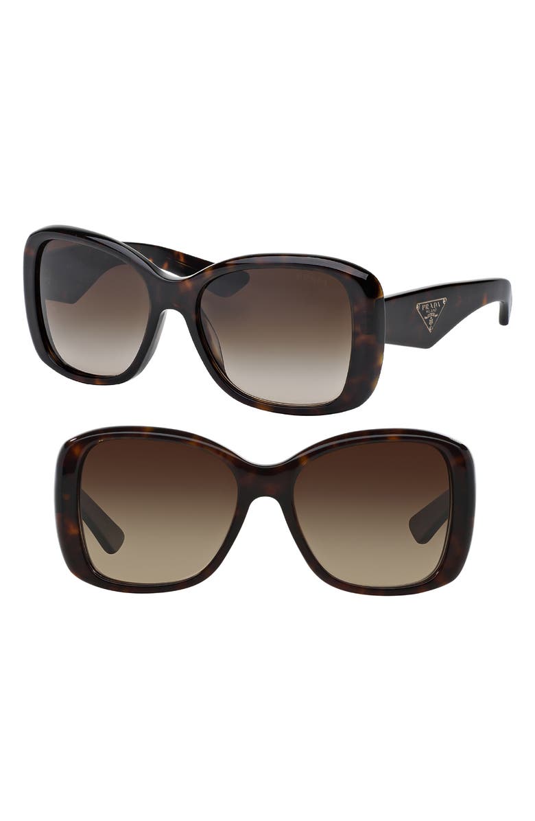 Prada 57mm Oversized Sunglasses, Main, color, 