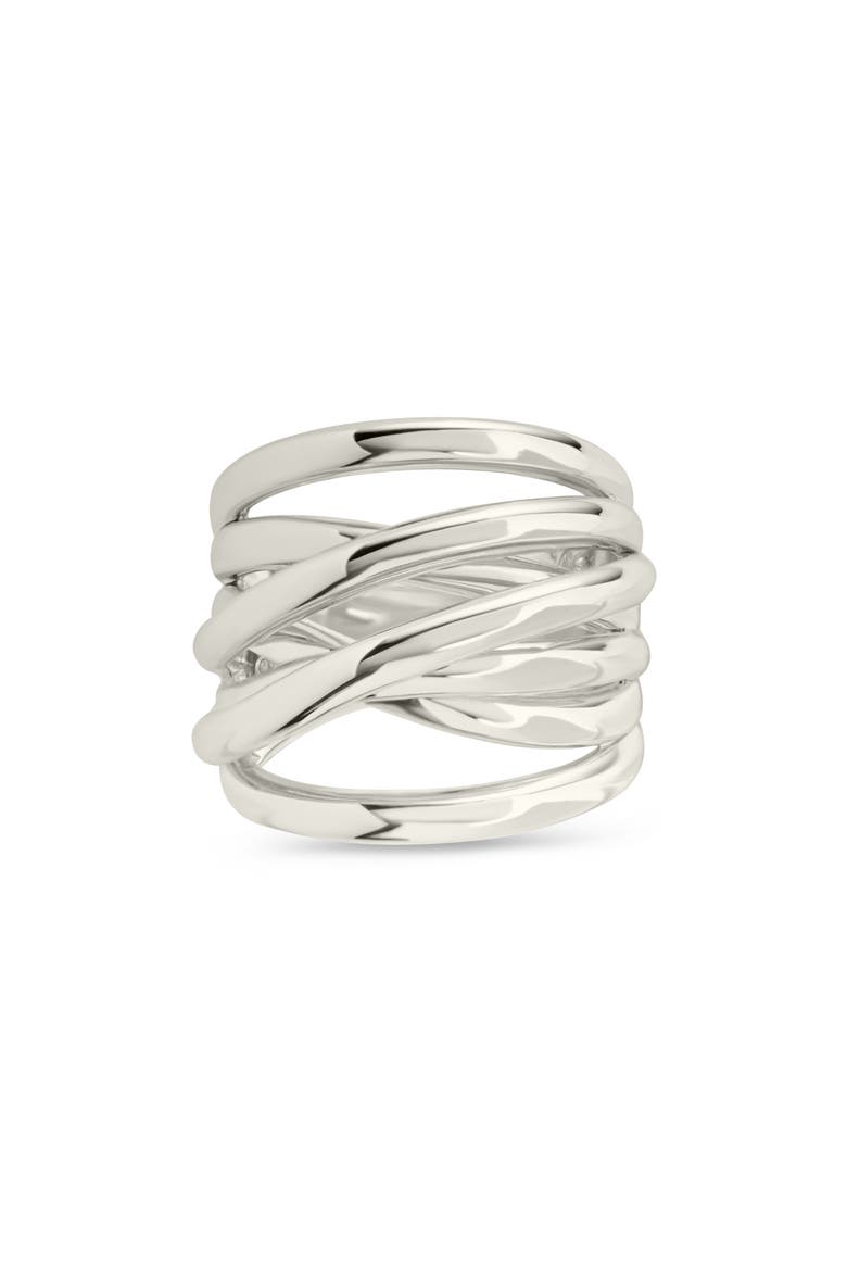 Rebecca Layered Band Ring, Main, color, SILVER