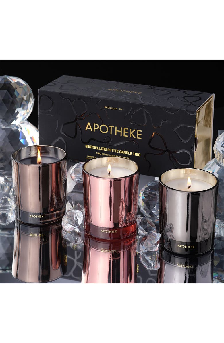 APOTHEKE Bestsellers Petite Scented Candle Trio, Alternate, color, Black