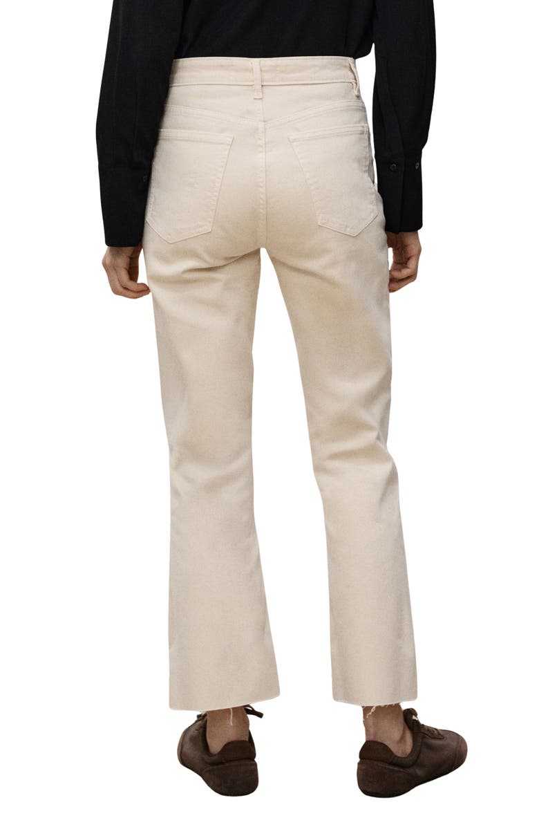 MANGO Crop Flare Jeans, Alternate, color, Ecru
