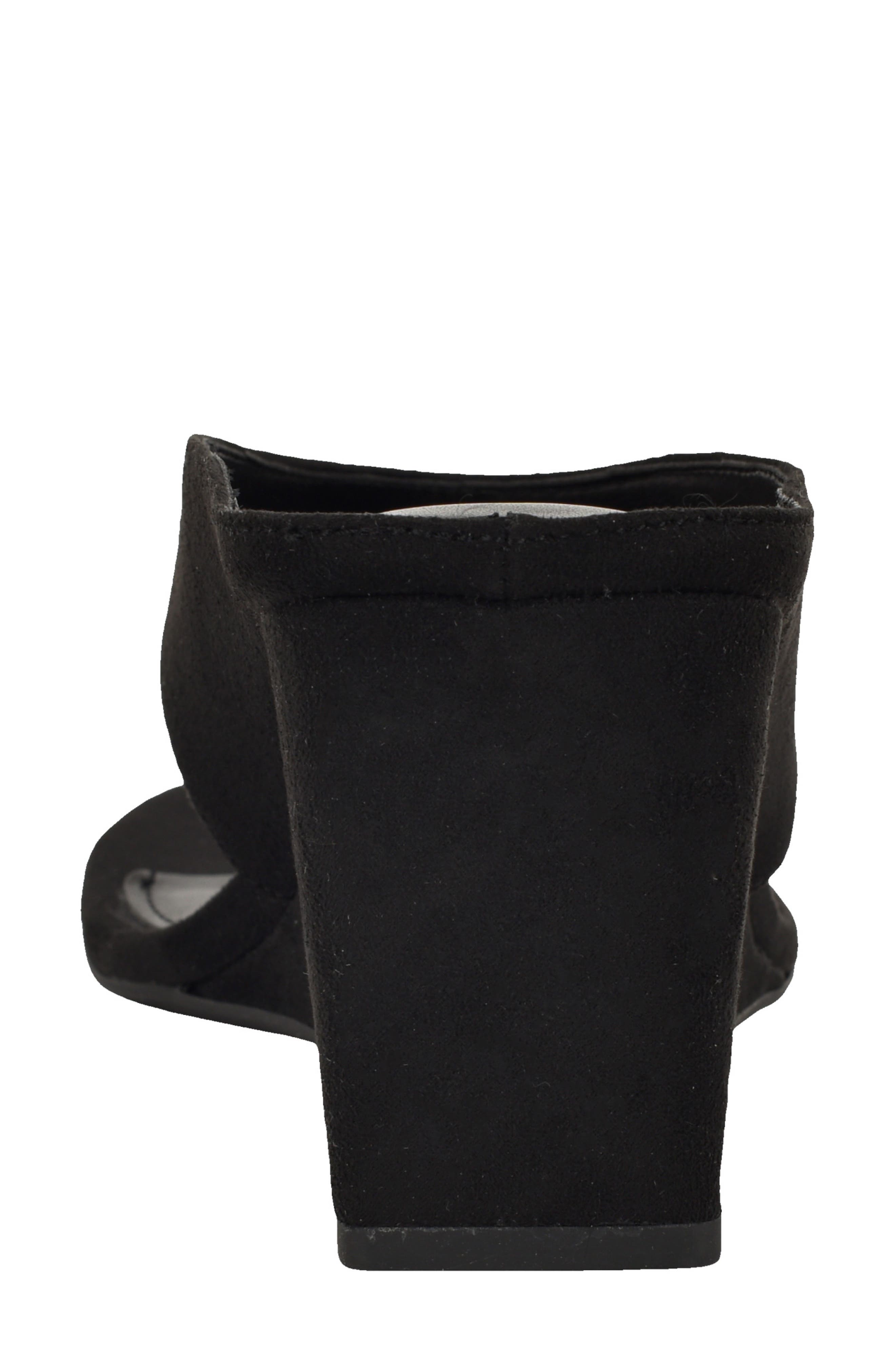 Nine West Jadde Wedge Sandal, Alternate, color, Black