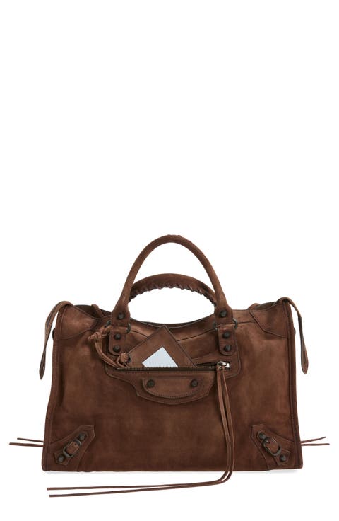 Medium Le City Suede Satchel