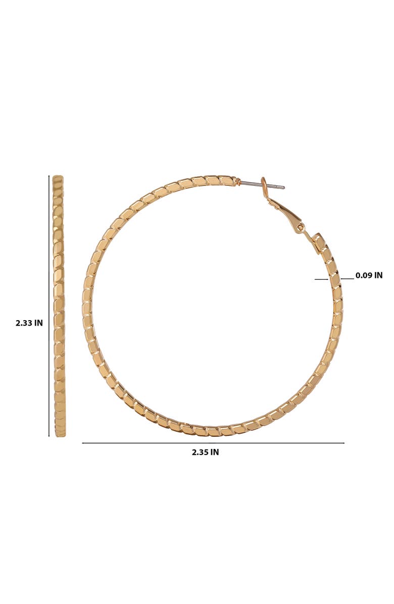 Jessica Simpson Twisted Gold-Tone Statement Hoop Earrings, Alternate, color, Gold