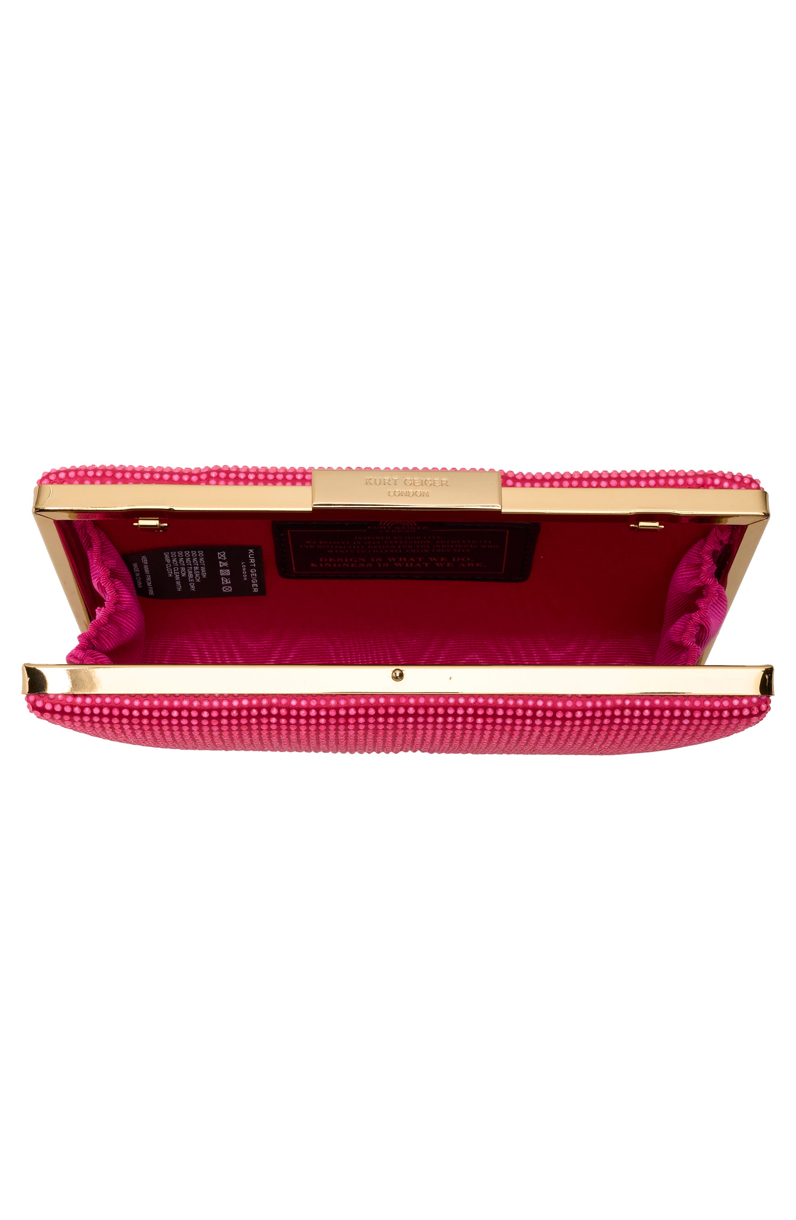 Kurt Geiger London Crystal Box Clutch, Alternate, color, Pink