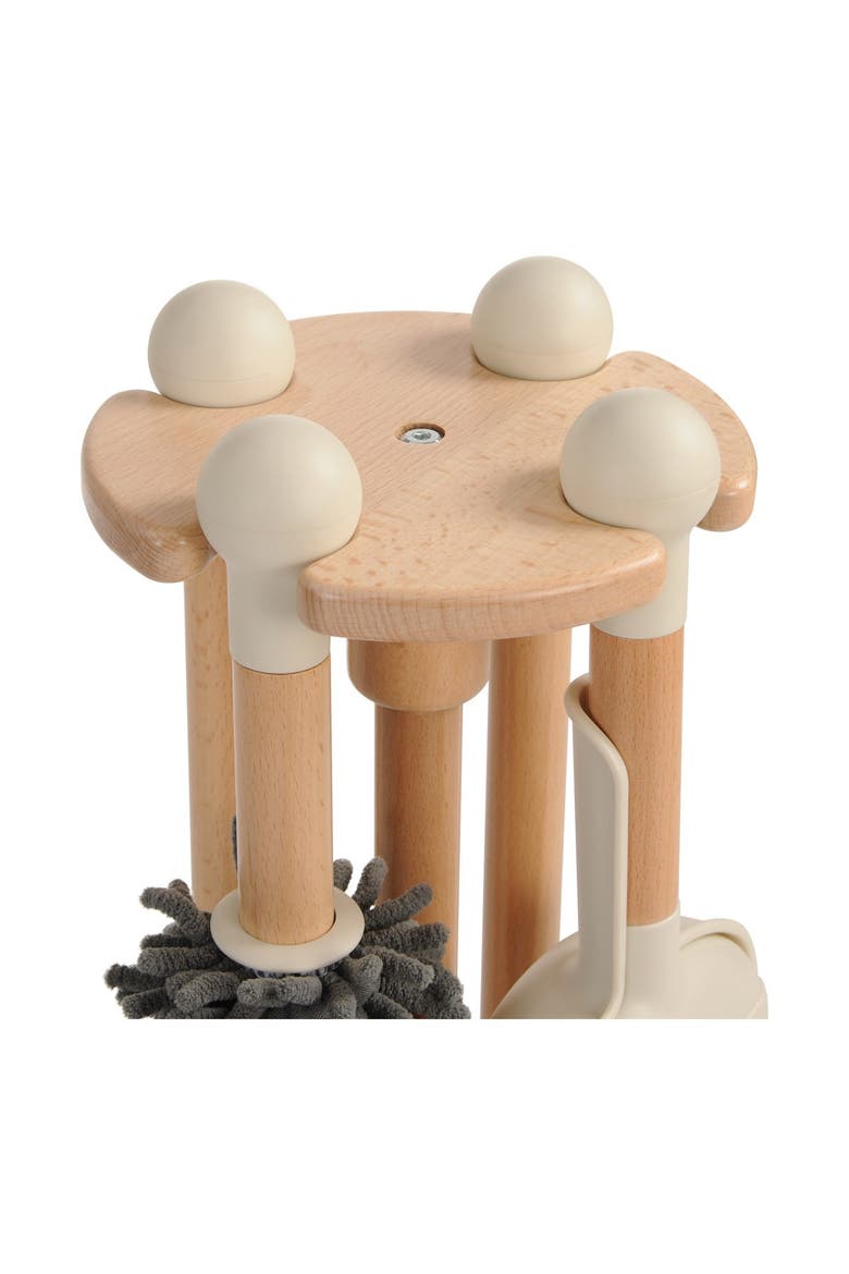 Modern Pretend Play Cleaning Set with Stand, Alternate, color, Brown