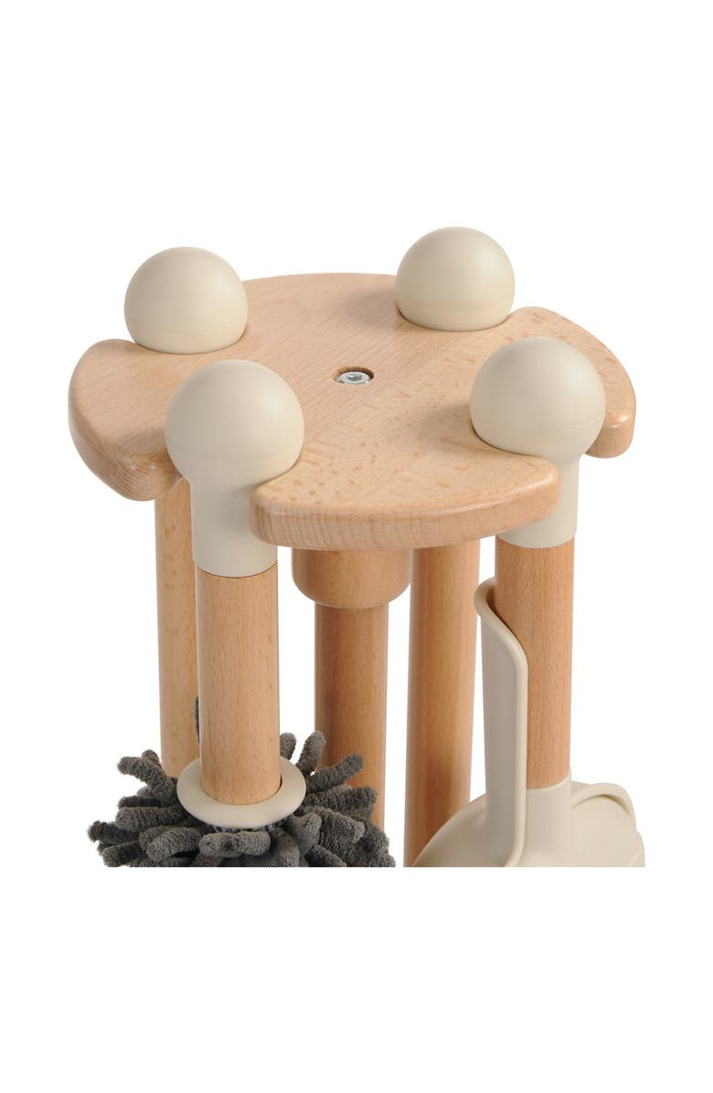 Kaplan Early Learning Company Modern Pretend Play Cleaning Set with Stand, Alternate, color, Brown