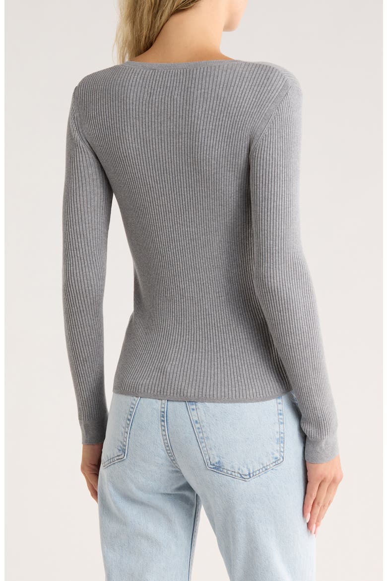 Secondskin Ribbed Wool Sweater, Alternate, color, MEDIUM HEATHER GREY