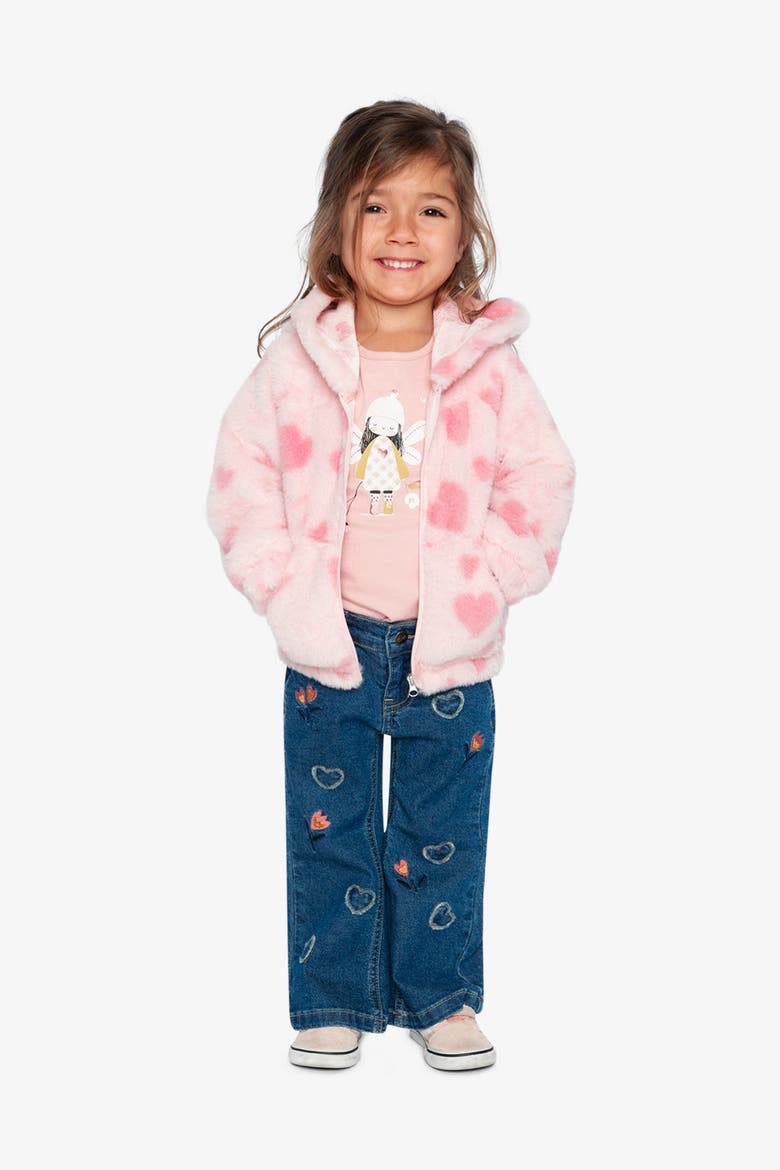 Heart Appliqué Embroidered Jeans, Alternate, color, Navy Blue Denim