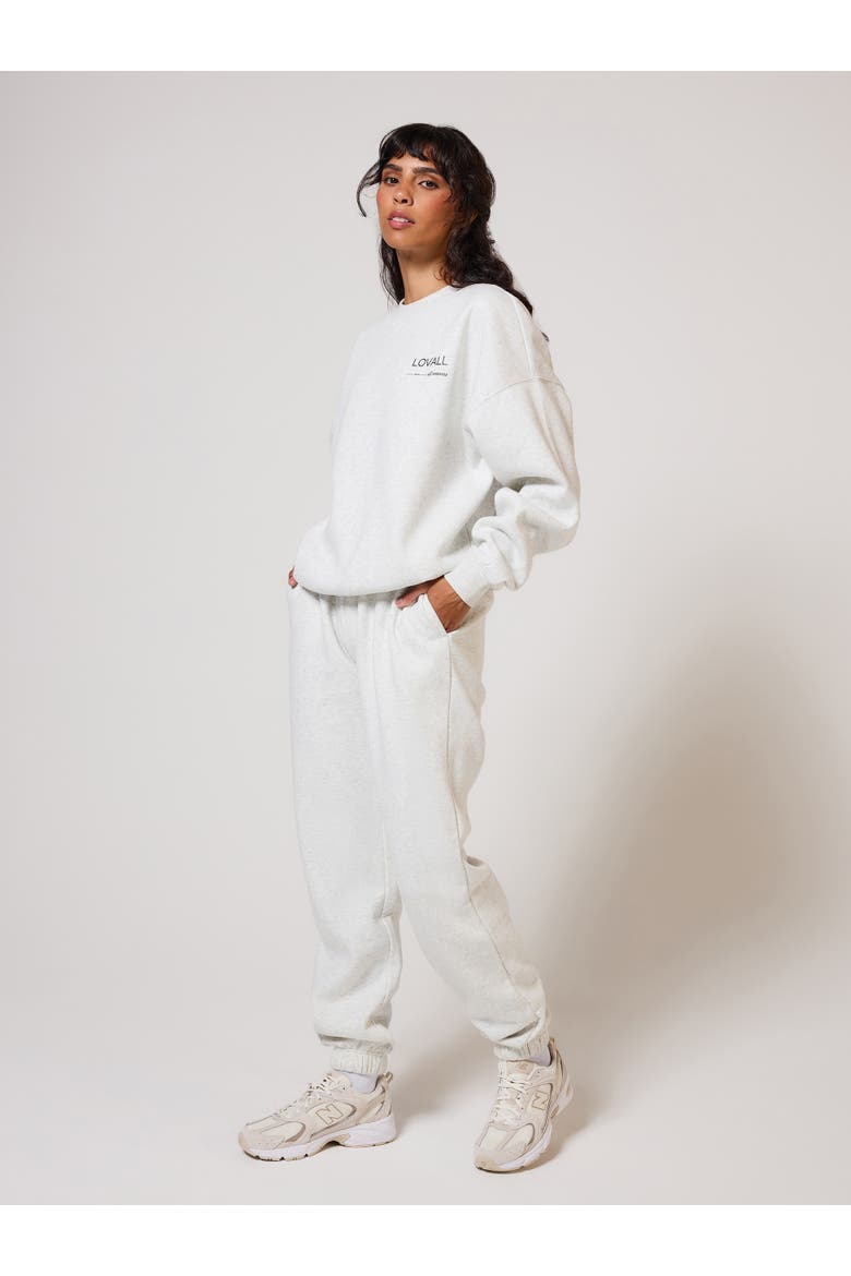 Cuffed Relaxed Fit Joggers, Alternate, color, Light Grey Marl