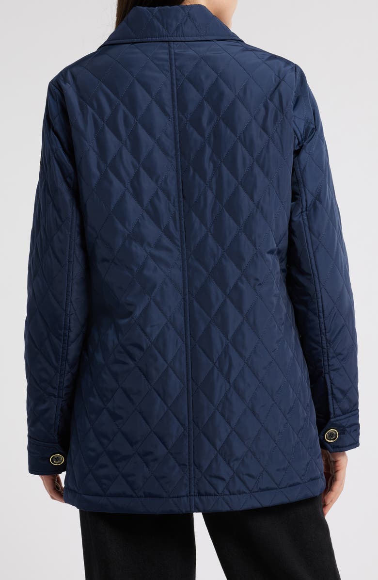 Michael Kors Diamond Quilted Barn Jacket, Alternate, color, Midnight
