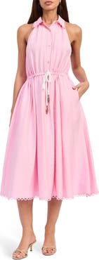 En Saison Brynn Belted Sleeveless Midi Dress