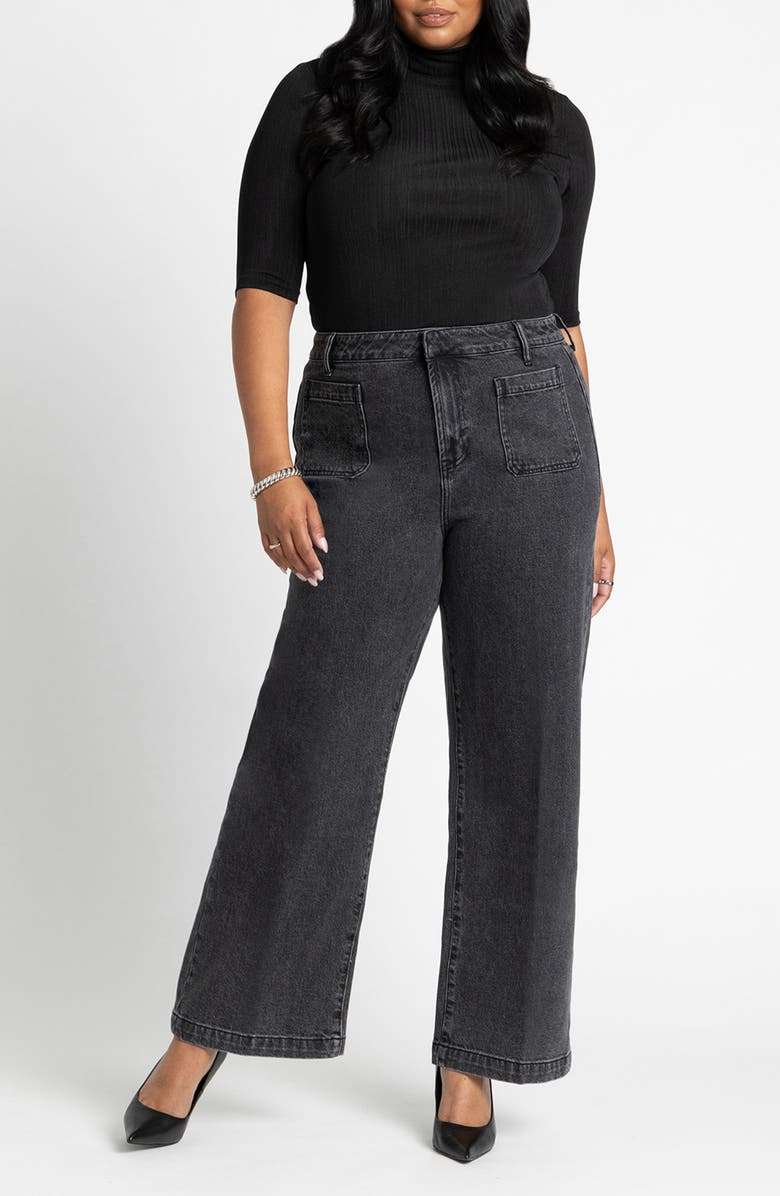 ELOQUII The Trouser Wide Leg Jeans, Alternate, color,