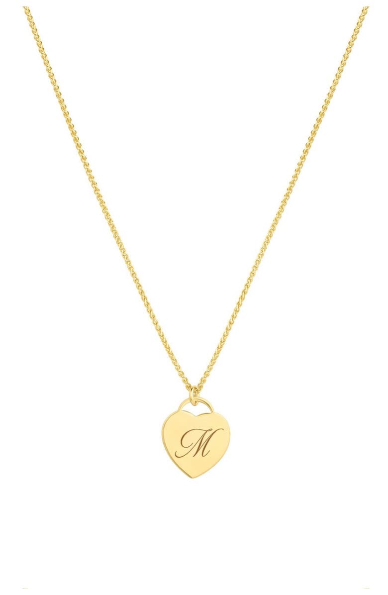 Set & Stones Alice Initial Heart Necklace, Main, color, Gold / M